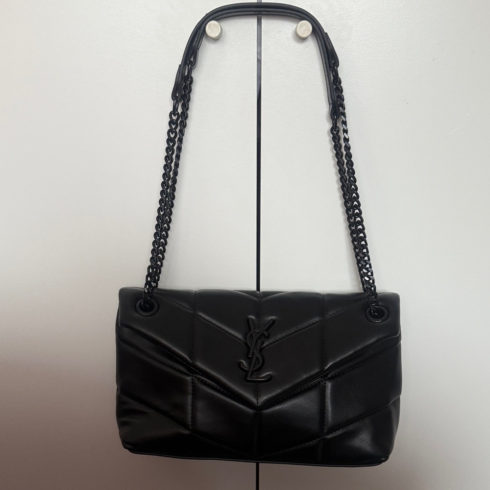 YSL Black Quilted Shoulder Bag